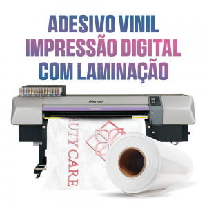 Adesivo vinil impresso com laminação Adesivo vinil Metro² personalizado Impressão digital Laminação extra  