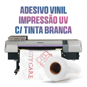 Adesivo vinil impresso UV com tinta branca Adesivo vinil Metro² personalizado Impressão digital UV com tinta branca   