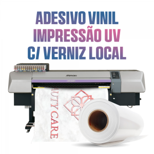 Adesivo vinil impresso UV com verniz localizado Adesivo vinil Metro² personalizado Impressão digital UV com verniz localizado   